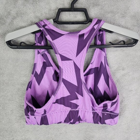 Women's Purple Nike Pro Racerback Sports Bra Zigzag Print Size M - Picture 6 of 9